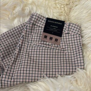 Banana Republic Sloan pink Plaid Pants 6